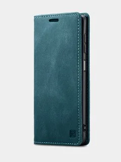 Тёмно-зелёный чехол для Samsung S21 с карманом для карт и подставкой