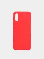 Алый чехол силиконовый на Samsung Galaxy A02 (Самсунг Галакси А02), цветной, матовый
