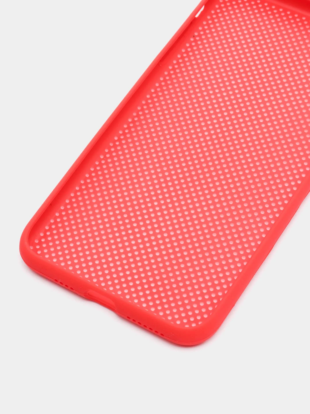 Красный чехол iPhone Xs Max пластиковый+силиконовый в сетку
