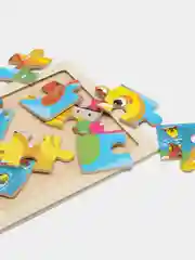 Золотой деревянный пазл для детей