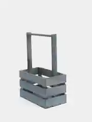 Синий ящик из реек с ручками 220х120х140мм. Корзинка.Кашпо.Бокс
