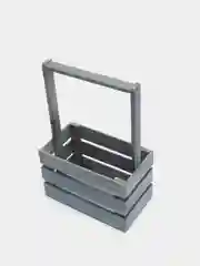 Синий ящик из реек с ручками 220х120х140мм. Корзинка.Кашпо.Бокс