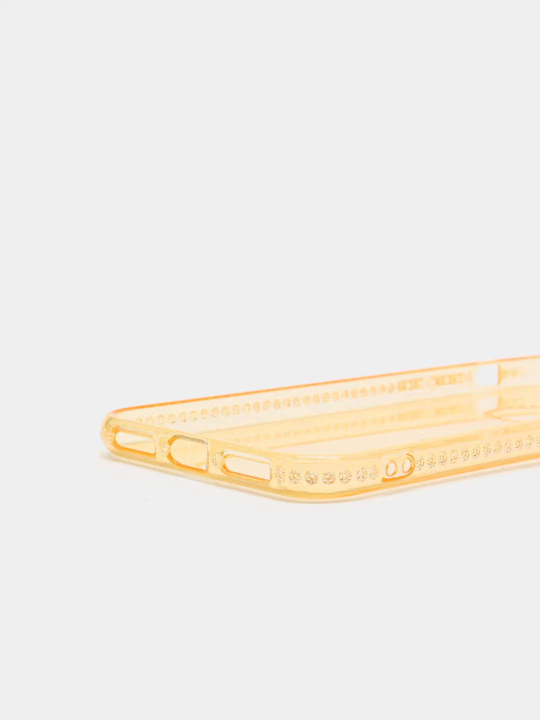 Желтый чехол для Apple iPhone X / Xs, прозрачный, силиконовый, со стразами