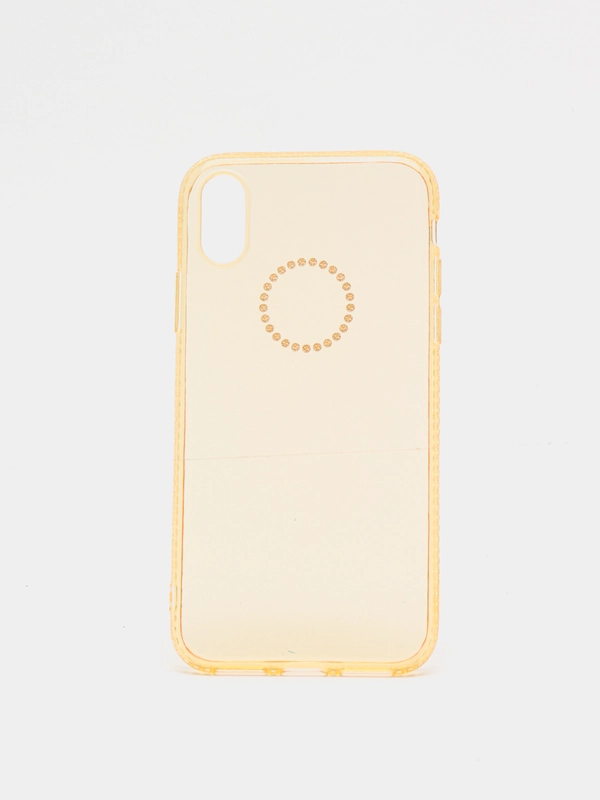 Чехол для Apple iPhone X / Xs, прозрачный, силиконовый, со стразами