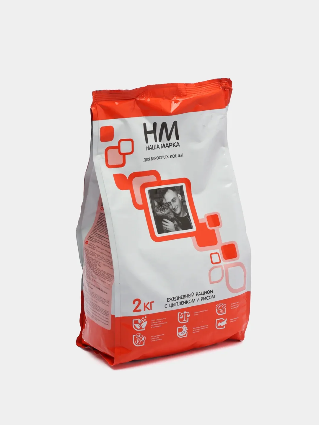 Сухой корм Наша Марка, для взрослых кошек, с цыплёнком и рисом, 2кг