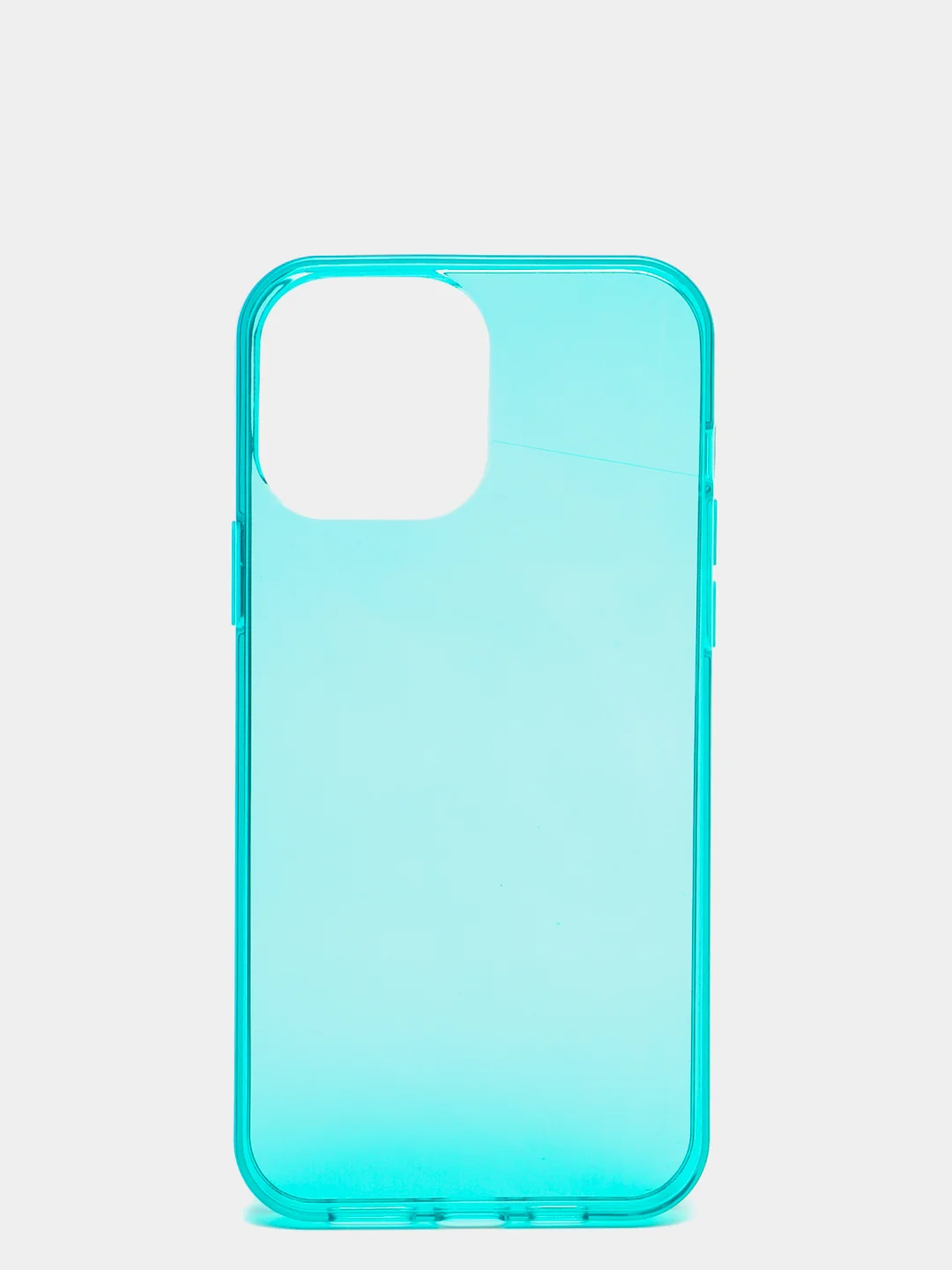 Бирюзовый чехол для iPhone 13 / 13 Pro / 13 Pro Max силиконовый, неоновый, плотный, прозрачный
