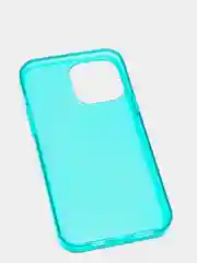 Бирюзовый чехол для iPhone 13 / 13 Pro / 13 Pro Max силиконовый, неоновый, плотный, прозрачный
