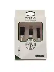 Белый переходник Type-C в AUX мама и USB папа для зарядки