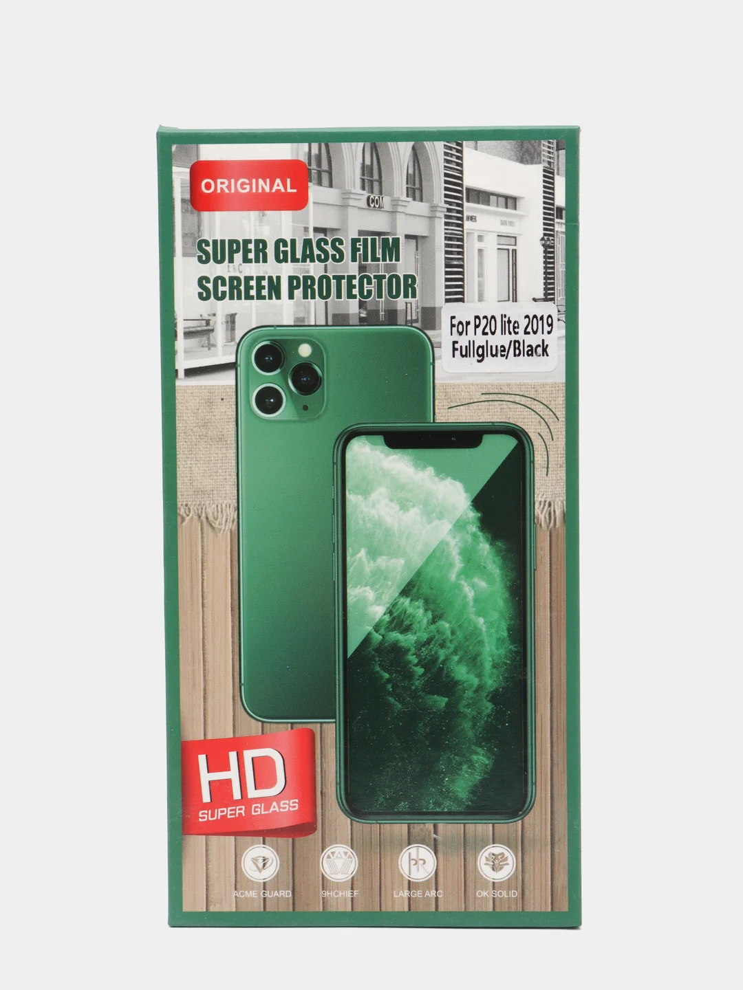 Защитное стекло для Huawei P20 Lite 2019, черное