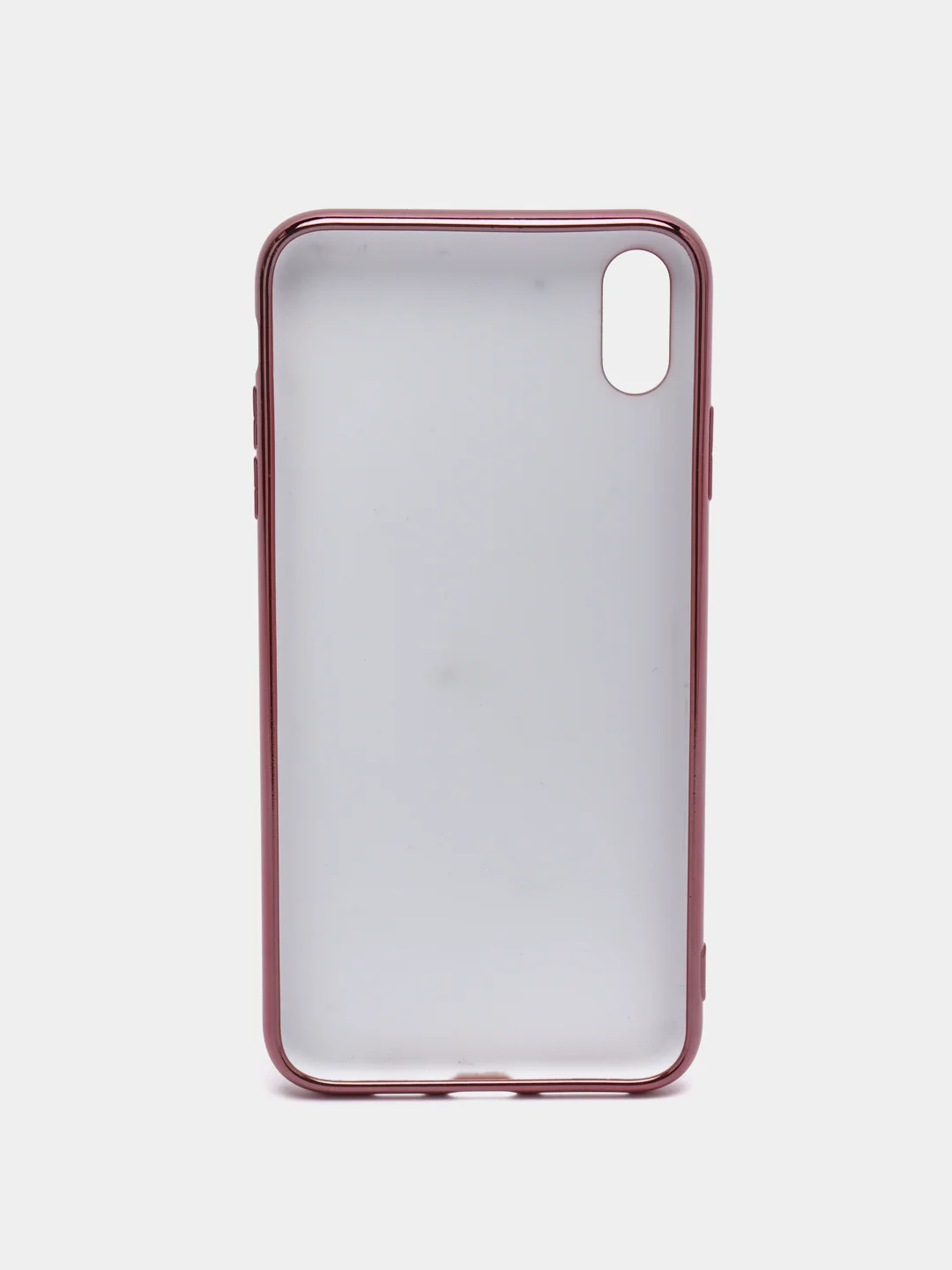 Розовый чехол силиконовый для iPhone Xs Max, цветной, с глянцевой рамкой и логотипом