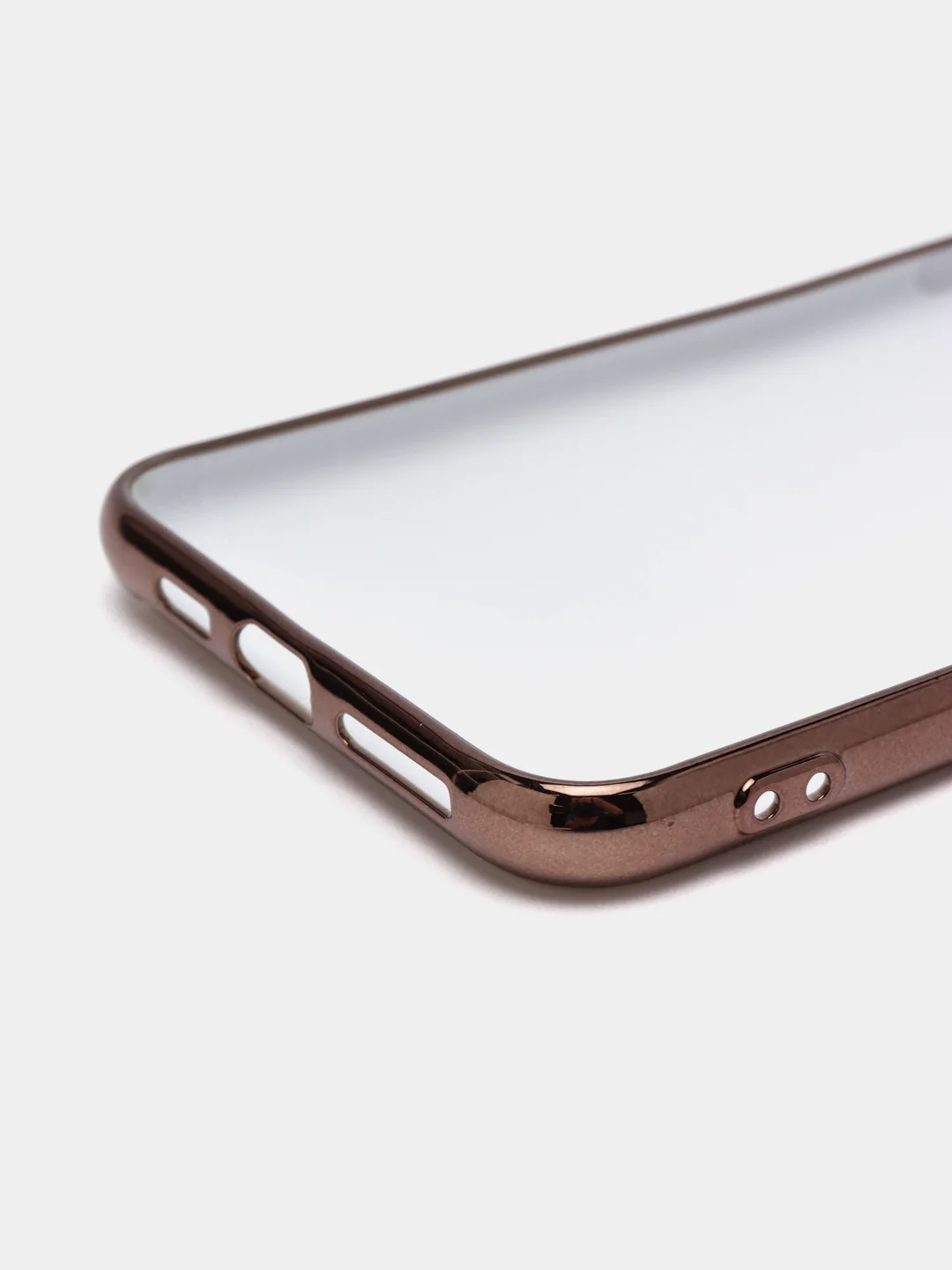 Бежевый чехол силиконовый для iPhone Xs Max, цветной, с глянцевой рамкой и логотипом