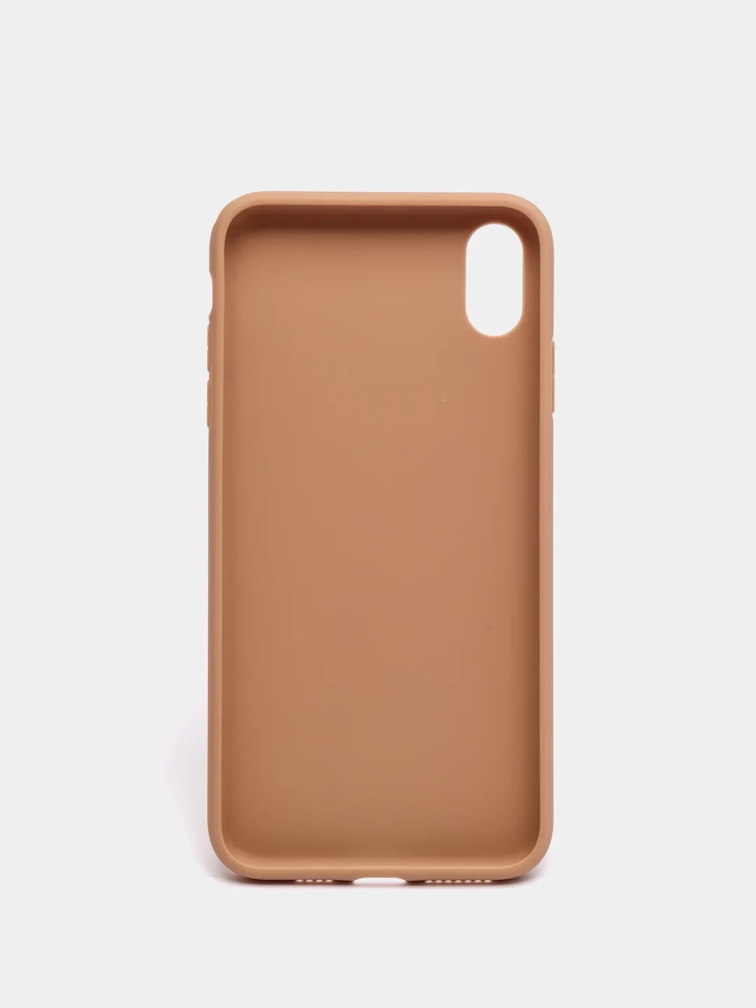 Бежевый чехол для Apple iPhone XS Max силиконовый, матовый, однотонный