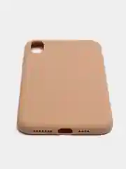 Бежевый чехол для Apple iPhone XS Max силиконовый, матовый, однотонный
