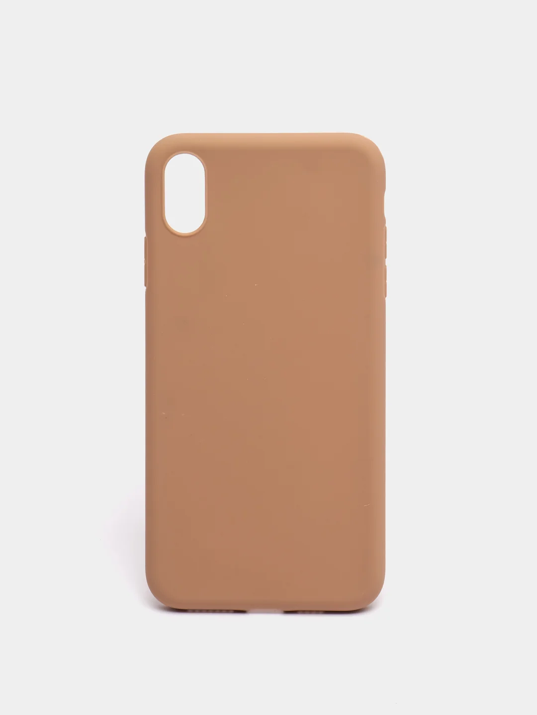Бежевый чехол для Apple iPhone XS Max силиконовый, матовый, однотонный