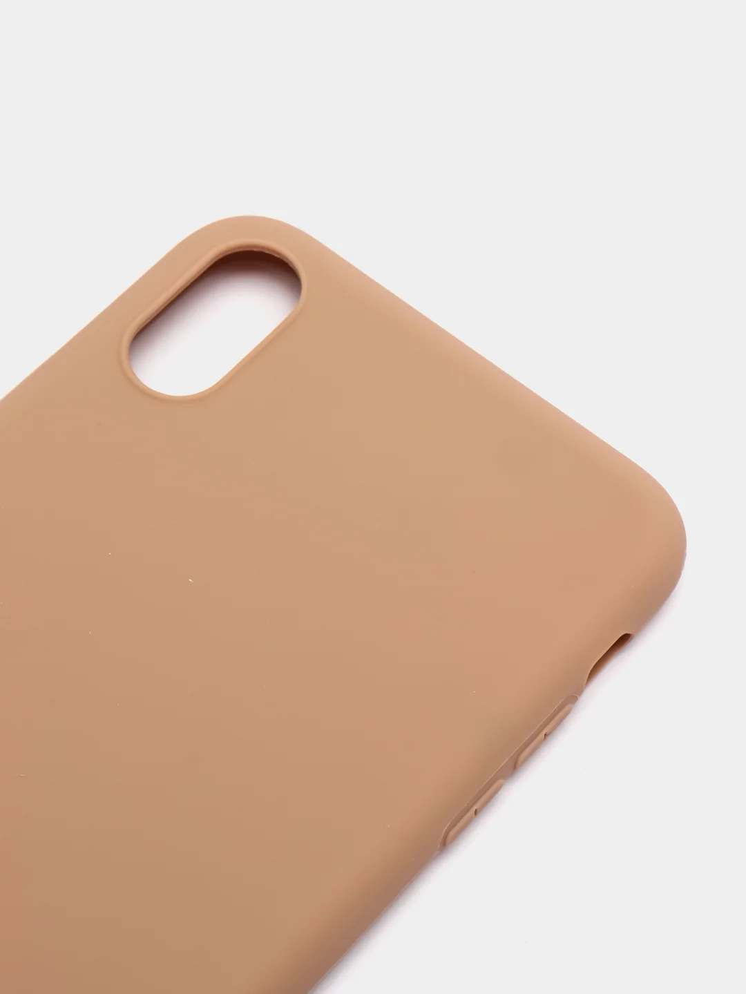 Бежевый чехол для Apple iPhone XS Max силиконовый, матовый, однотонный