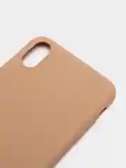 Бежевый чехол для Apple iPhone XS Max силиконовый, матовый, однотонный