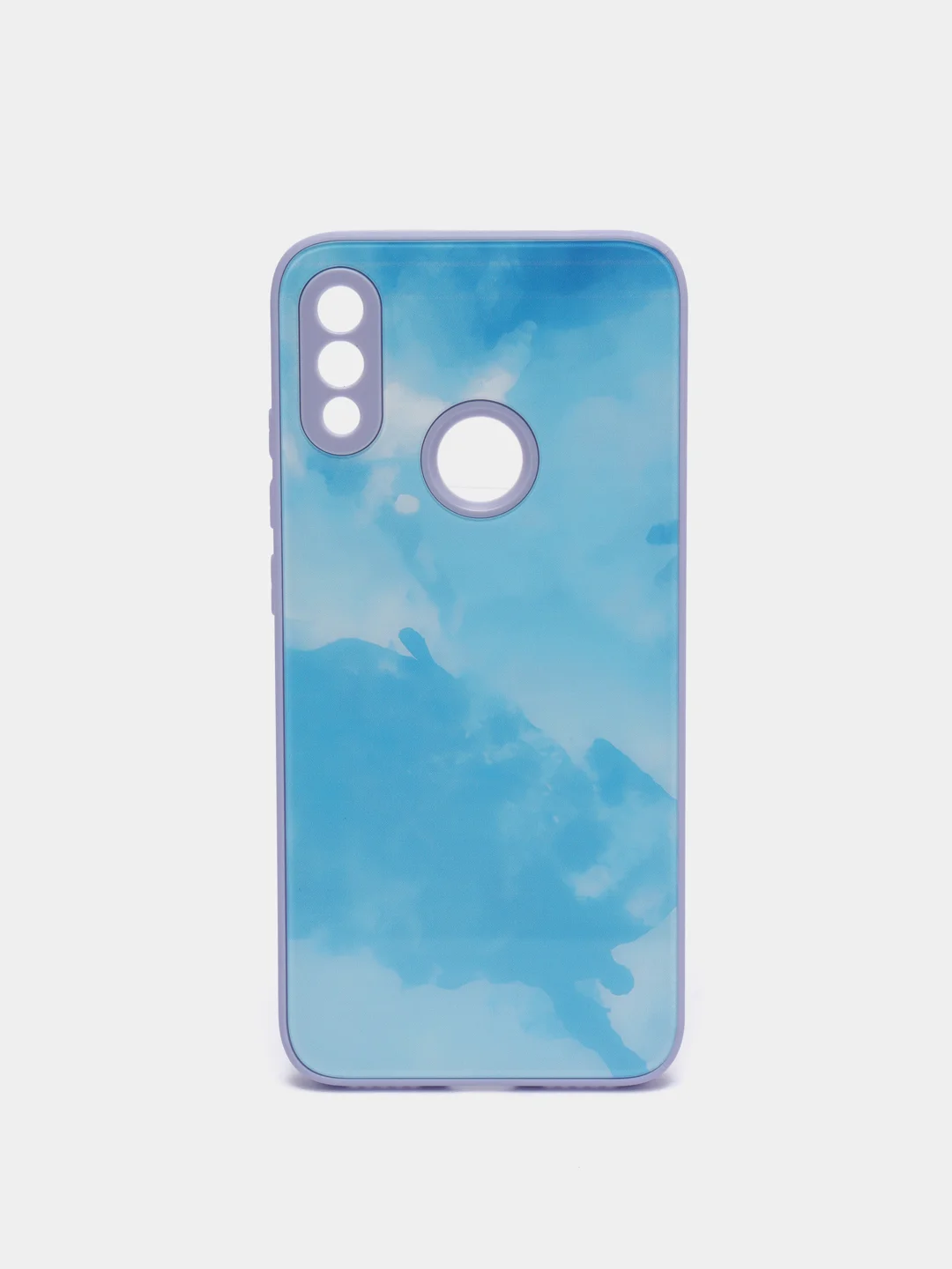 Голубой чехол Xiaomi Redmi Note 7, Redmi Note 7 Pro твердый пластиковый глянцевый под стекло