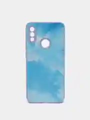 Голубой чехол Xiaomi Redmi Note 7, Redmi Note 7 Pro твердый пластиковый глянцевый под стекло