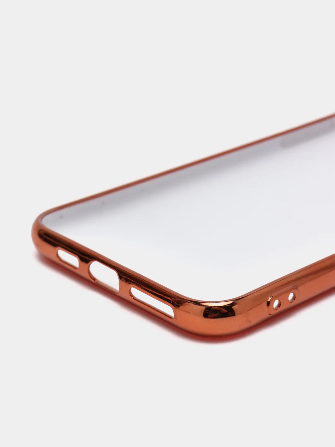 Оранжевый чехол силиконовый для iPhone Xs Max, цветной, с глянцевой рамкой и логотипом