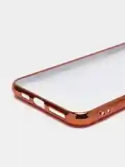 Оранжевый чехол силиконовый для iPhone Xs Max, цветной, с глянцевой рамкой и логотипом