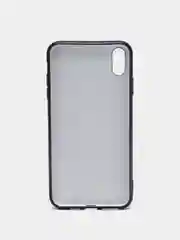 Черный чехол силиконовый для iPhone Xs Max, цветной, с глянцевой рамкой и логотипом