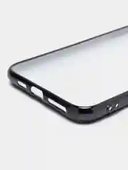 Черный чехол силиконовый для iPhone Xs Max, цветной, с глянцевой рамкой и логотипом