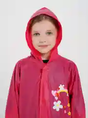 Фуксия детский дождевик, ПВХ, 73х53 см, 3 цвета, рост 110-122 см