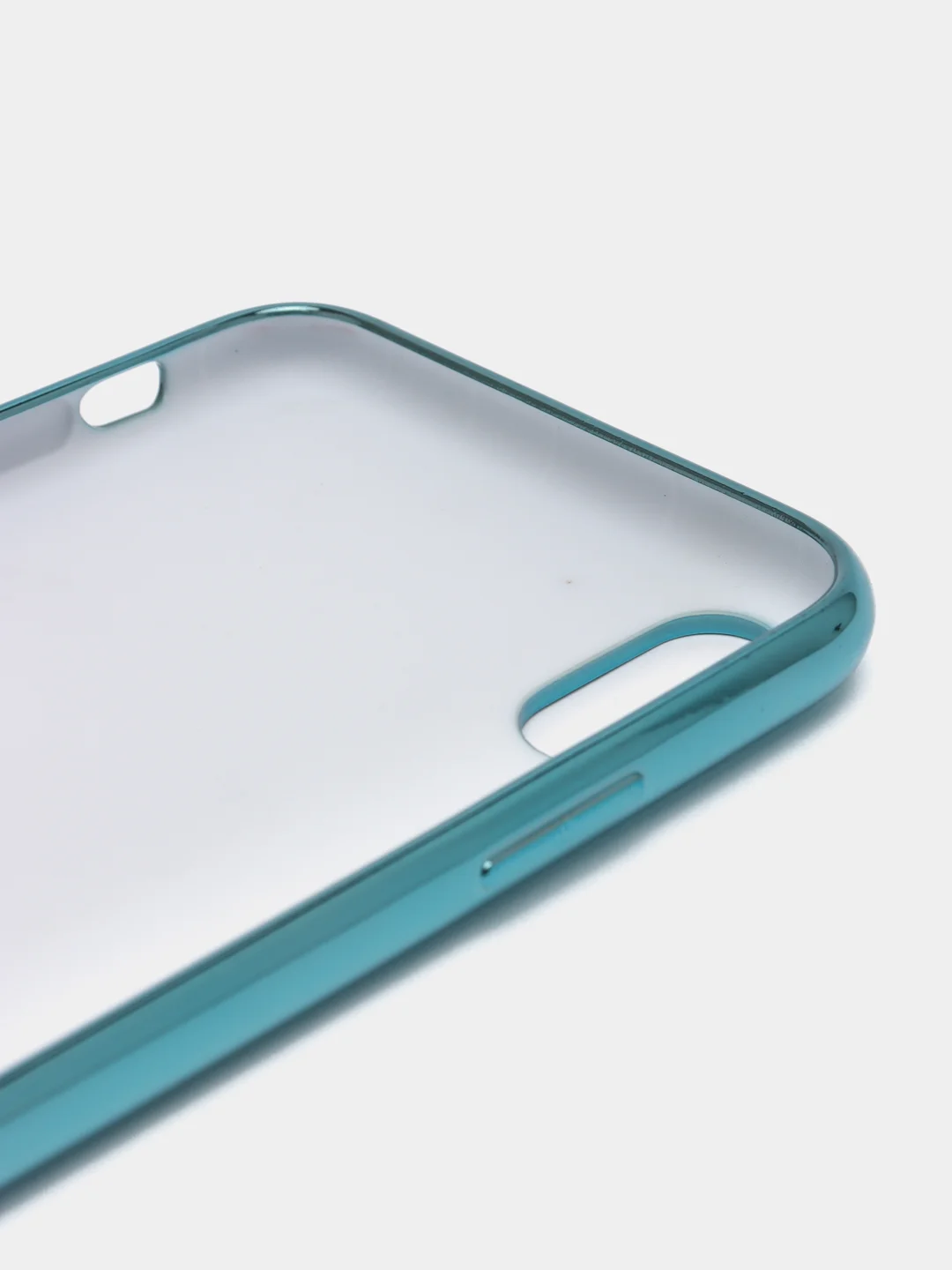 Голубой чехол силиконовый для iPhone Xs Max, цветной, с глянцевой рамкой и логотипом