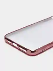 Фуксия чехол силиконовый для iPhone Xs Max, цветной, с глянцевой рамкой и логотипом