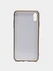 Горчичный чехол силиконовый для iPhone Xs Max, цветной, с глянцевой рамкой и логотипом