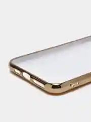 Горчичный чехол силиконовый для iPhone Xs Max, цветной, с глянцевой рамкой и логотипом