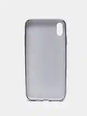 Белый чехол силиконовый для iPhone Xs Max, цветной, с глянцевой рамкой и логотипом