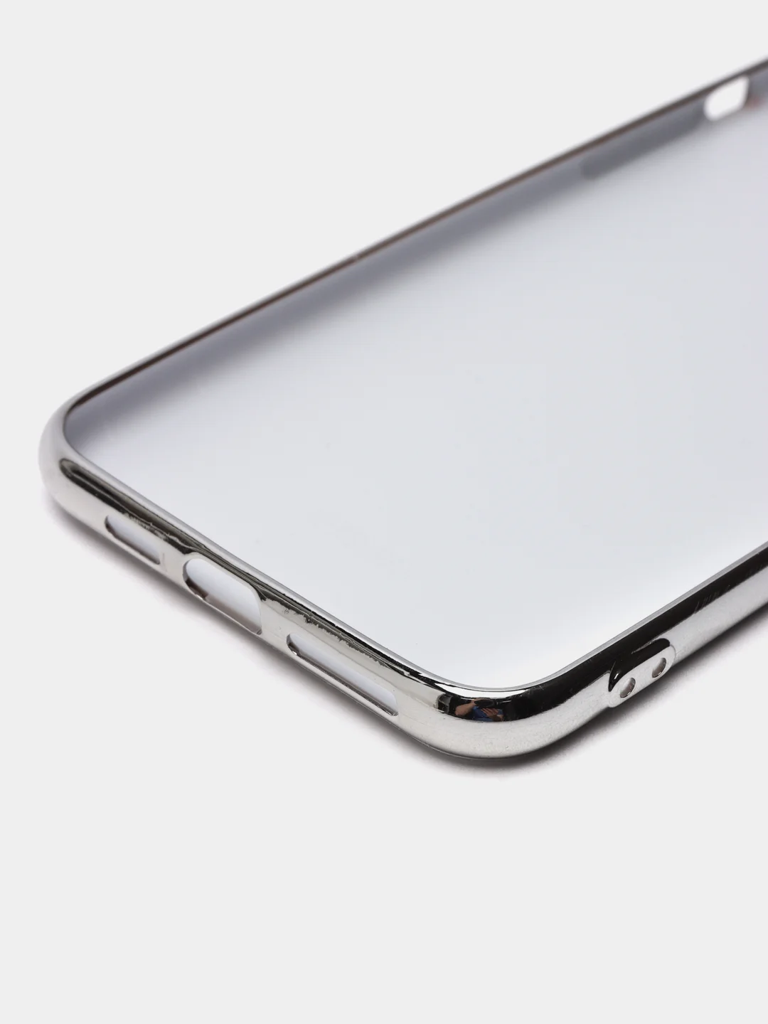 Белый чехол силиконовый для iPhone Xs Max, цветной, с глянцевой рамкой и логотипом