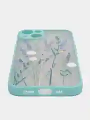 Светло-синий чехол для айфон (iPhone) 11 / 12 / 13 Pro Max про макс пластиковый с принтом