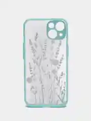 Светло-синий чехол для айфон (iPhone) 11 / 12 / 13 Pro Max про макс пластиковый с принтом