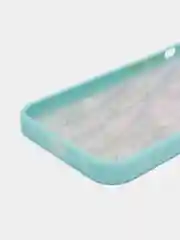 Светло-синий чехол для айфон (iPhone) 11 / 12 / 13 Pro Max про макс пластиковый с принтом