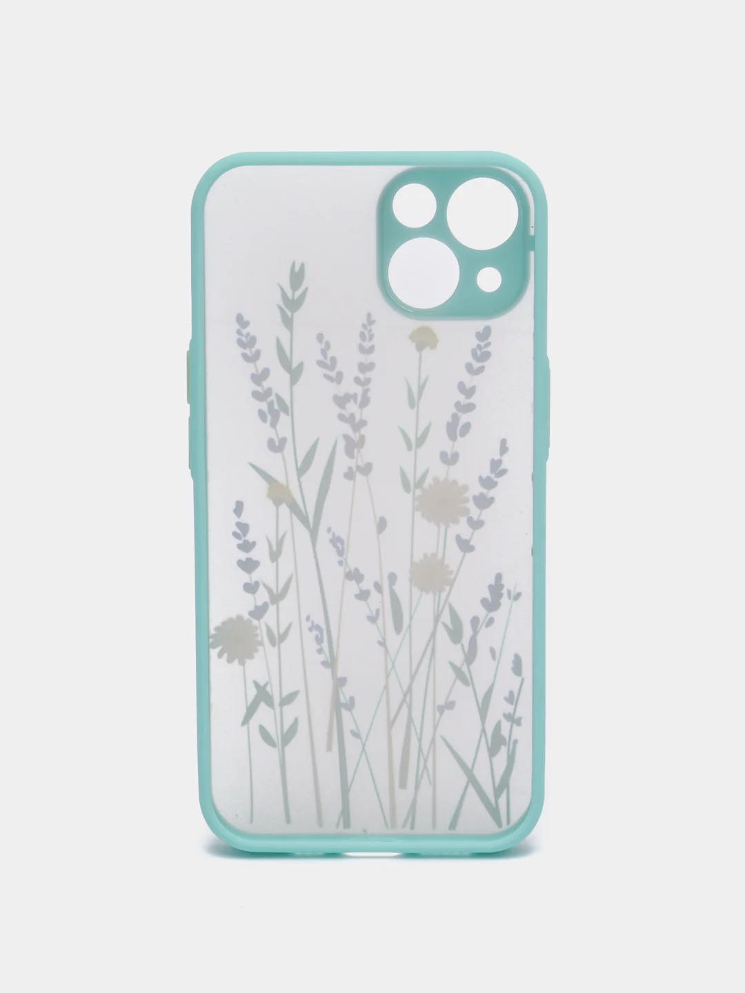 Голубой чехол на Айфон (iPhone) 11, XR, 7, 8 Plus, SE, 12, 13, 14, 15 Pro Max, пластиковый