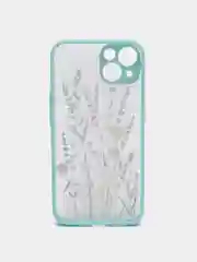 Голубой чехол на Айфон (iPhone) 11, XR, 7, 8 Plus, SE, 12, 13, 14, 15 Pro Max, пластиковый
