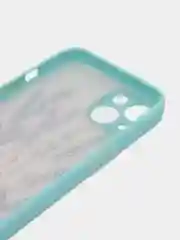 Голубой чехол на Айфон (iPhone) 11, XR, 7, 8 Plus, SE, 12, 13, 14, 15 Pro Max, пластиковый