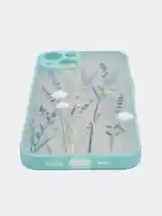 Голубой чехол на Айфон (iPhone) 11, XR, 7, 8 Plus, SE, 12, 13, 14, 15 Pro Max, пластиковый