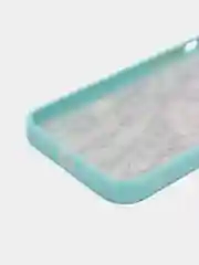 Голубой чехол на Айфон (iPhone) 11, XR, 7, 8 Plus, SE, 12, 13, 14, 15 Pro Max, пластиковый
