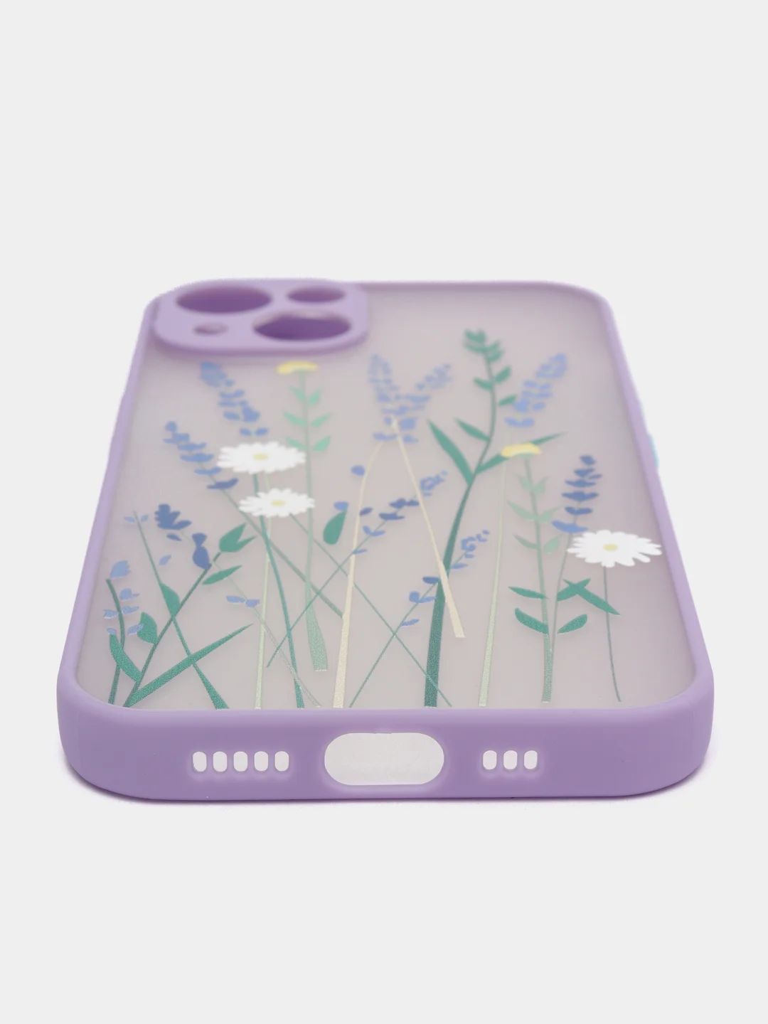 Сиреневый чехол на Айфон (iPhone) 11, XR, 7, 8 Plus, SE, 12, 13, 14, 15 Pro Max, пластиковый