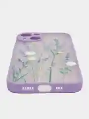 Сиреневый чехол на Айфон (iPhone) 11, XR, 7, 8 Plus, SE, 12, 13, 14, 15 Pro Max, пластиковый