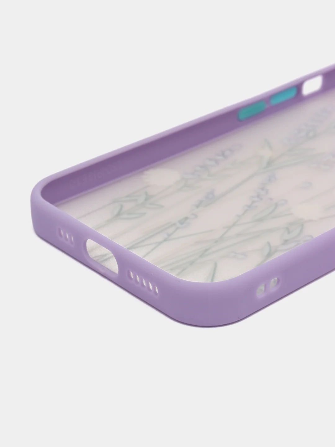 Сиреневый чехол на Айфон (iPhone) 11, XR, 7, 8 Plus, SE, 12, 13, 14, 15 Pro Max, пластиковый