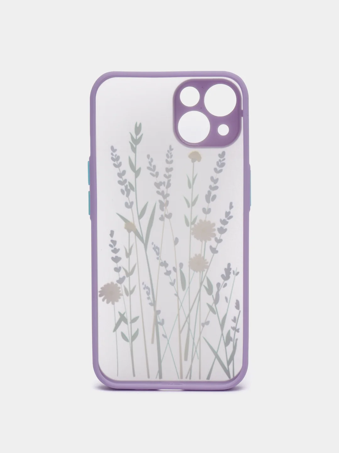 Сиреневый чехол на Айфон (iPhone) 11, XR, 7, 8 Plus, SE, 12, 13, 14, 15 Pro Max, пластиковый