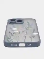 Синий меланж чехол на Айфон (iPhone) 11, XR, 7, 8 Plus, SE, 12, 13, 14, 15 Pro Max, пластиковый
