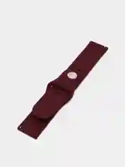 Багровый силиконовый ремешок для Xiaomi Amazfit Bip / Huawei / Samsung, 20 мм / 22 мм, с кнопкой
