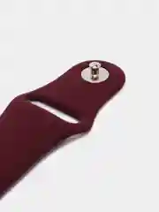 Багровый силиконовый ремешок для Xiaomi Amazfit Bip / Huawei / Samsung, 20 мм / 22 мм, с кнопкой