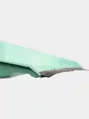 Бирюзовый совок для мусора с высокой ручкой