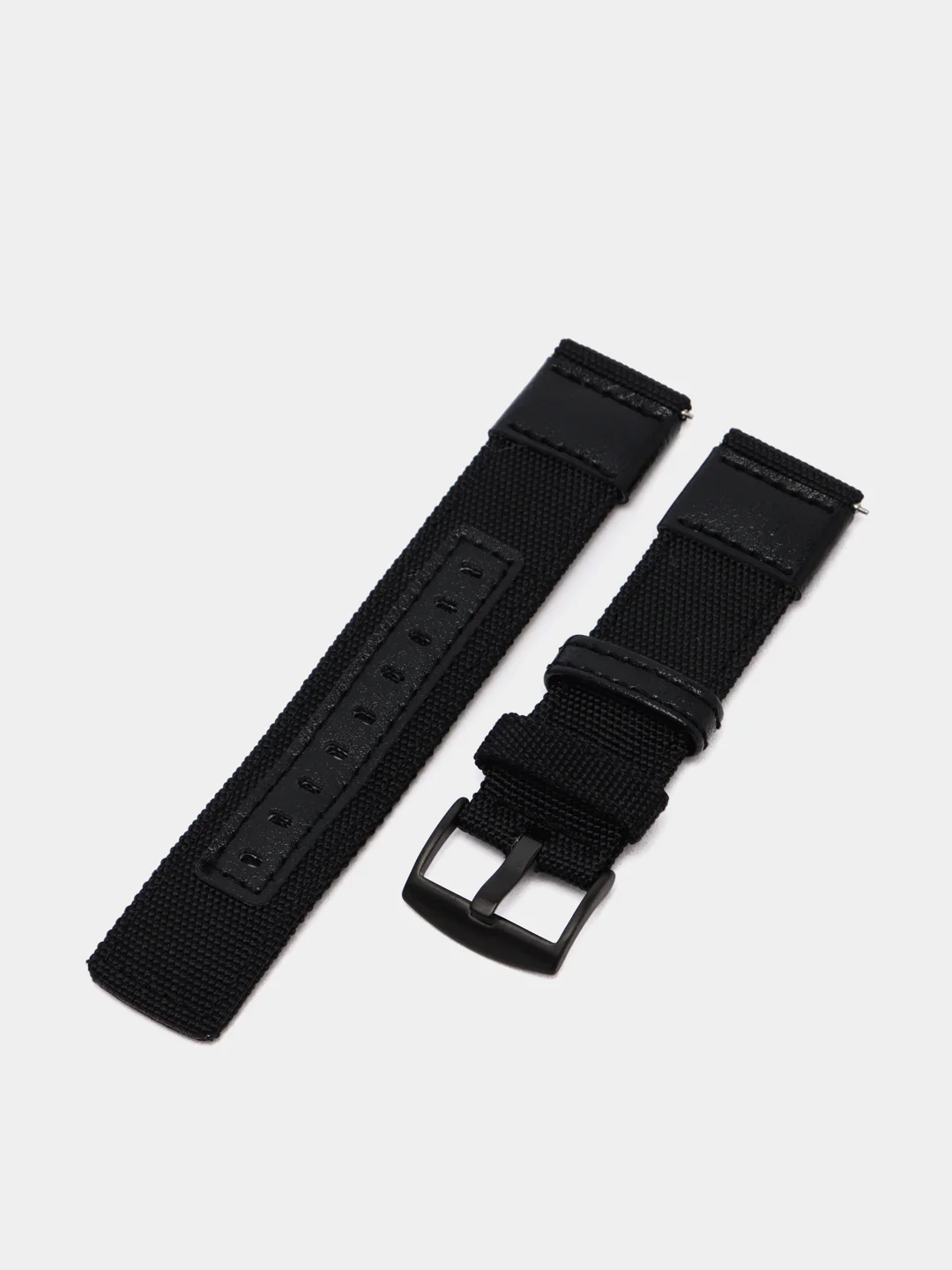 Черный тканевый ремешок для Xiaomi Amazfit Bip, Samsung Gear, Huawei Watch, 20 / 22 мм
